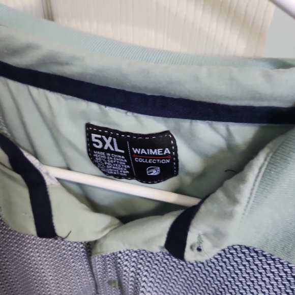 Aime Leon Dore Mint and Navy Polo Shirt - Picture 2 of 2